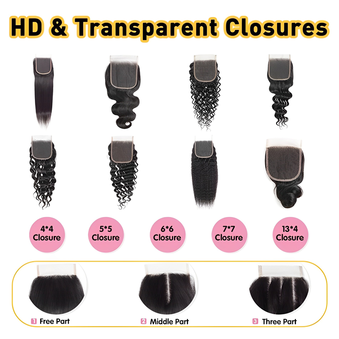 Closures - Multiple Sizes Colors & Styles